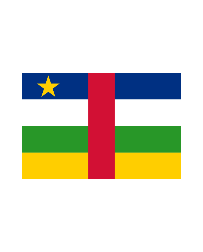 Bandera República Centro Africana exterior