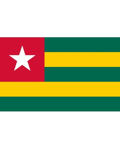 Bandera Togo 10 x 15 cm. Bandera Togo 10 x 15 cm.