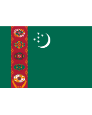 Bandera Turkmenistán exterior