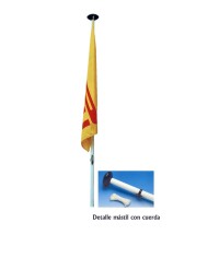 Mastil aluminio de 3 metros 36 milímetros Ø con cuerda