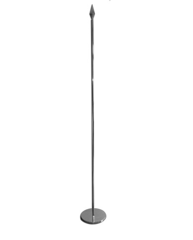 Base plana y asta de metal cromado 230 cm. altura Base plana y asta de metal cromado 230 cm. altura