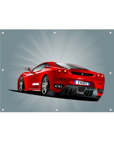 Pancarta coche deportivo rojo Pancarta coche deportivo rojo