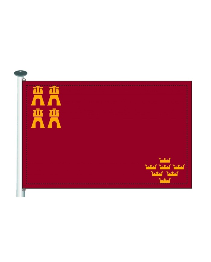 Bandera Murcia exterior. Bandera Murcia exterior.