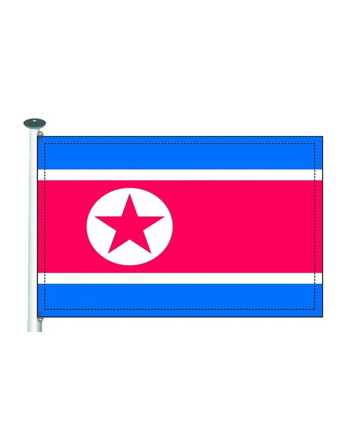 Bandera Corea del norte exterior