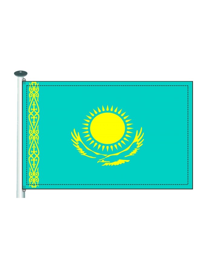 Bandera Kazajistán exterior Bandera Kazajistán exterior