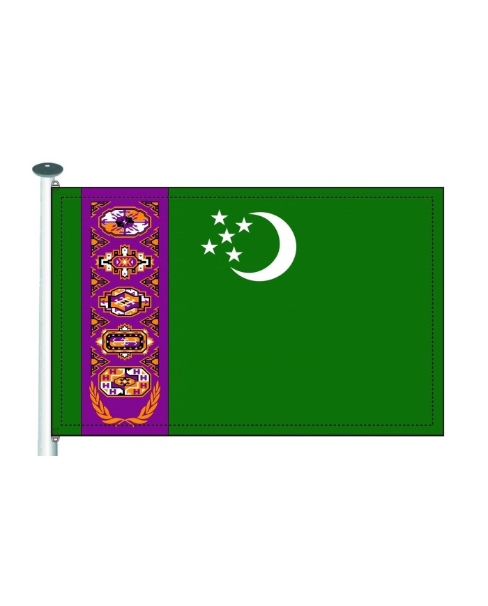Bandera Turkmenistán exterior
