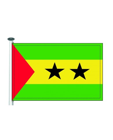 Bandera Santo Tomé y Principe exterior