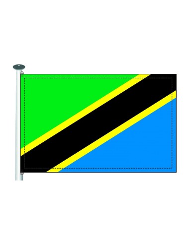 Bandera Tanzania exterior Bandera Tanzania exterior
