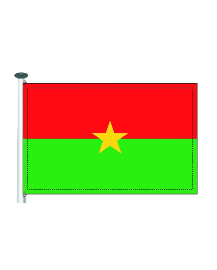 Bandera Burkina Faso 10 x 15 cm.