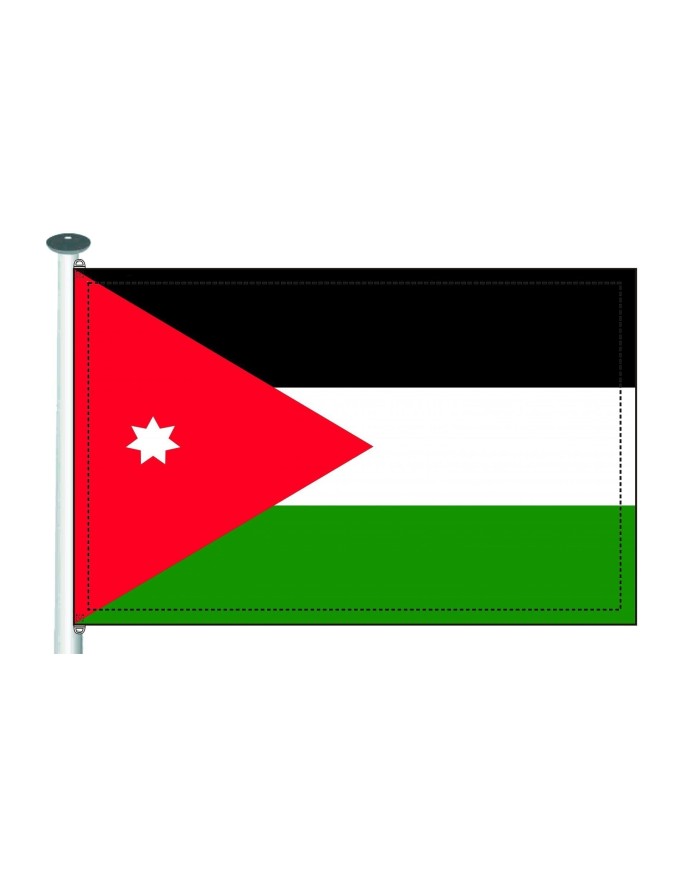 Bandera Jordania 10 x 15 cm.