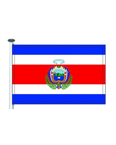 Bandera Costa Rica 10 x 15 cm.