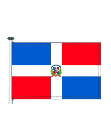 Bandera República Dominicana 10 x 15 cm.