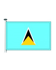 Bandera Santa Lucía 10 x 15 cm. Bandera Santa Lucía 10 x 15 cm.