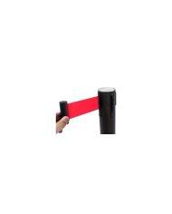 Separador retráctil negro con cinta roja Separador retráctil negro con cinta roja