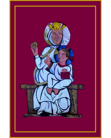 Bandera Medieval Virgen y Niño