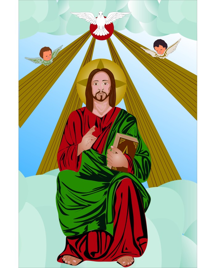 Bandera Jesús y Espiritú Santo Bandera Jesús y Espiritú Santo