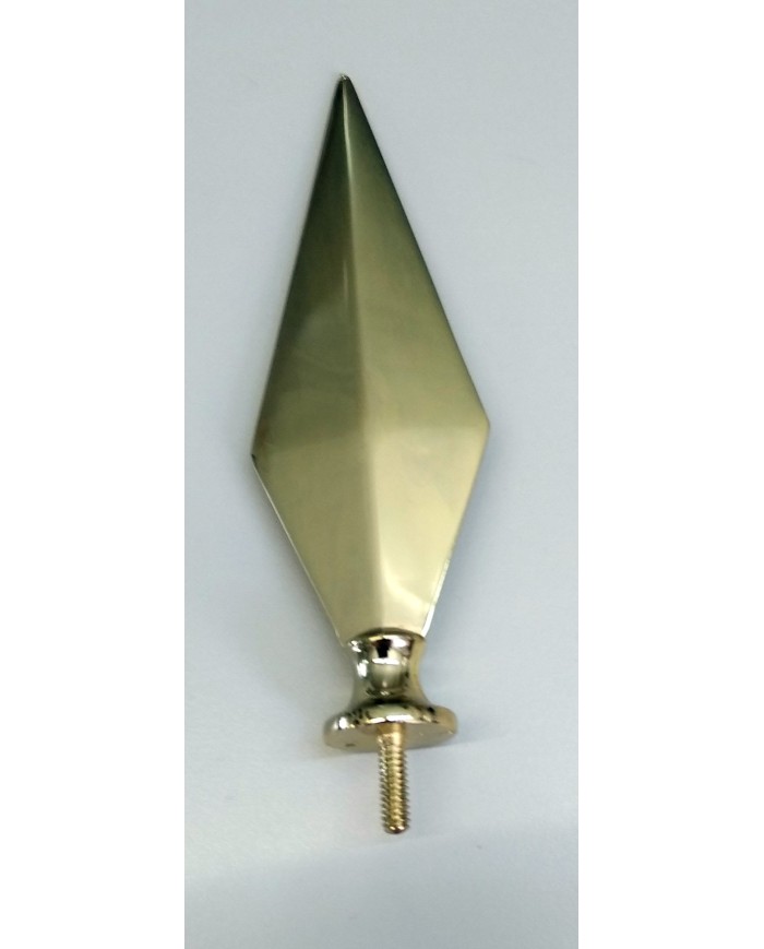 Base cónica y asta de metal dorado Base cónica y asta de metal dorado