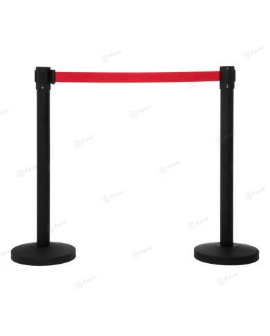 Separador retráctil negro con cinta roja Separador retráctil negro con cinta roja