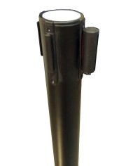 Separador retráctil negro con cinta negra de 3 metros