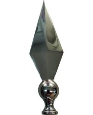 PEANA PLANA Y MASTIL CROMADO CLASICO CON LANZA