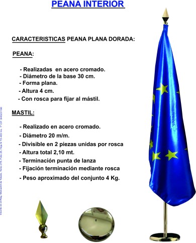 Base plana dorada Base plana dorada