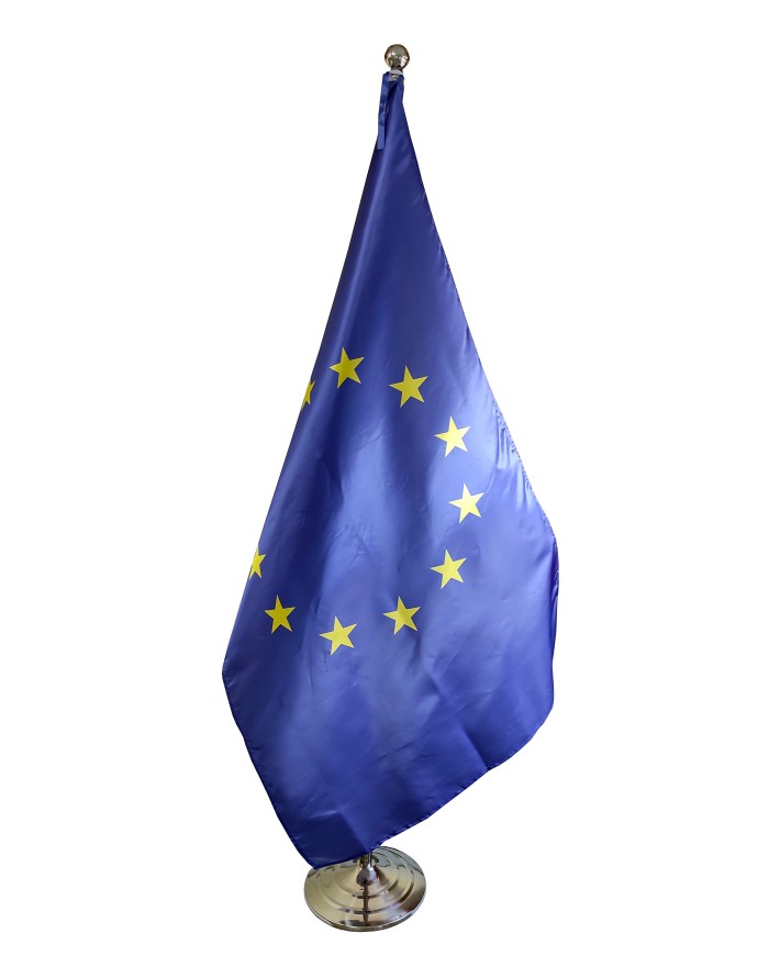 Peana cónica y asta plateada telescópica 3 m. con bola