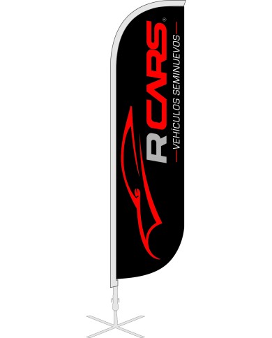 Bandera personalizada modelo Ala y Vela.