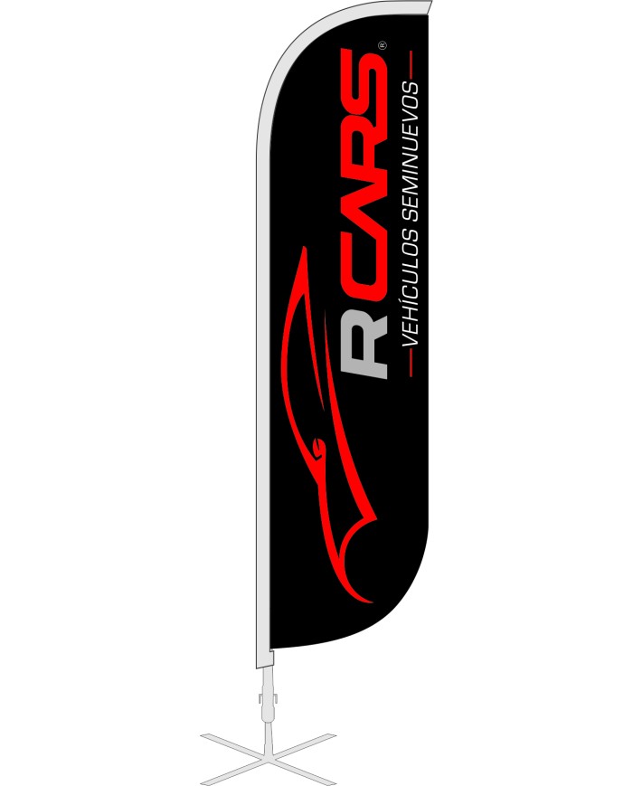 Bandera personalizada modelo Ala y Vela.