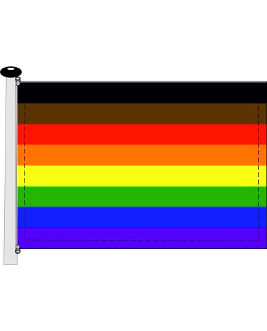 Bandera LGTBIQA+ Racial inclusiva Bandera LGTBIQA+ Racial inclusiva