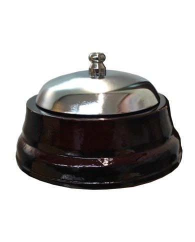 Peana y mástil sobremesa madera y metal cromado Peana y mástil sobremesa madera y metal cromado
