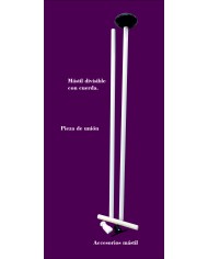 Mástil aluminio de 3 metros  X 36 milímetros Ø divisible con cuerda